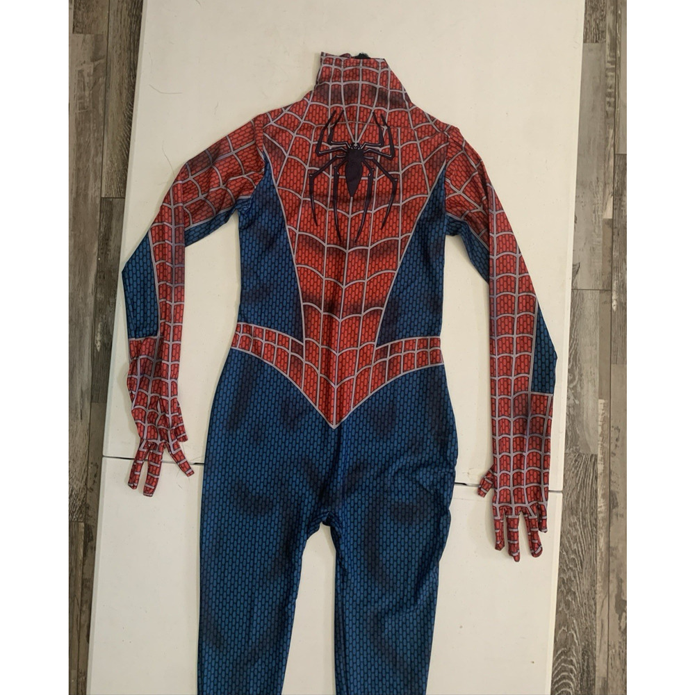 Spider-Man Size M Stretch Spandex Full Jumpsuit Adult/Kids Halloween Costume New - Picture 13 of 16